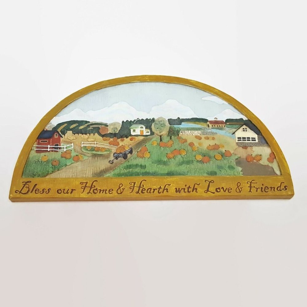 Russ Berrie Harvest Homecoming Home & Hearth Resin Plaque